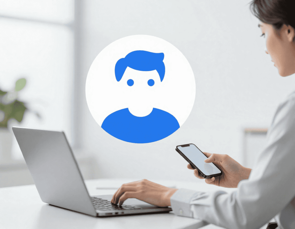 man is bezig met een chatbot