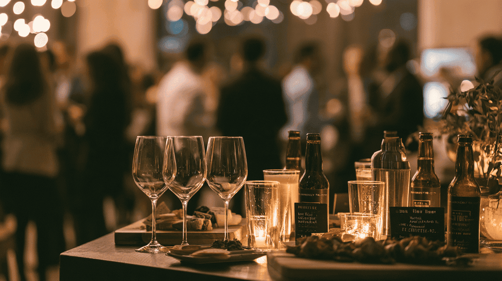 Drankjes en hapjes tijdens een klein evenement
